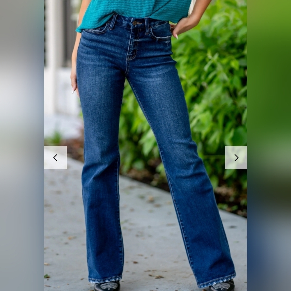 ❤️ NWOT! VERVET RESTRUCTURE HIGH RISE RELAXED FLARE JEANS, 00 (24) - Picture 2 of 13